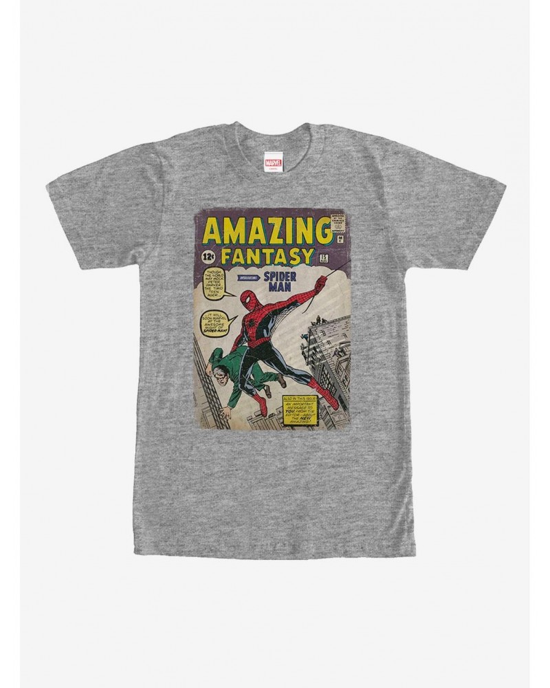 Marvel Spider-Man Comic Book Cover Print T-Shirt $7.17 T-Shirts
