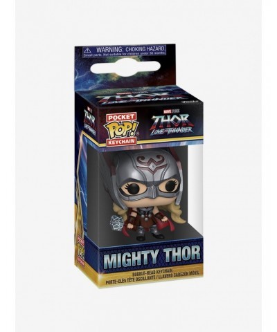 Funko Marvel Thor: Love And Thunder Pocket Pop! Mighty Thor Vinyl Key Chain $3.48 Key Chains