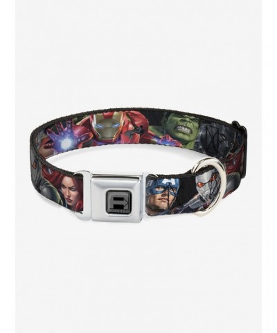 Marvel Avengers 7 Vivid Action Seatbelt Buckle Pet Collar $10.71 Pet Collars