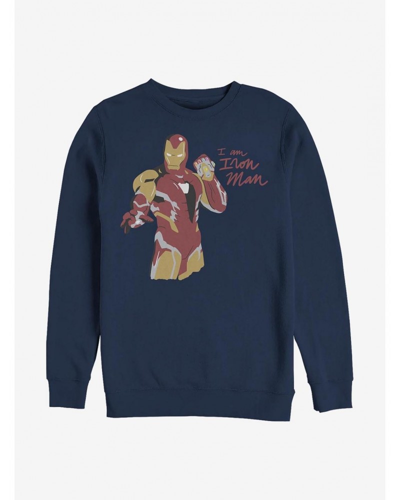 Marvel Iron Man Iron Scribbles Crew Sweatshirt $11.07 Sweatshirts