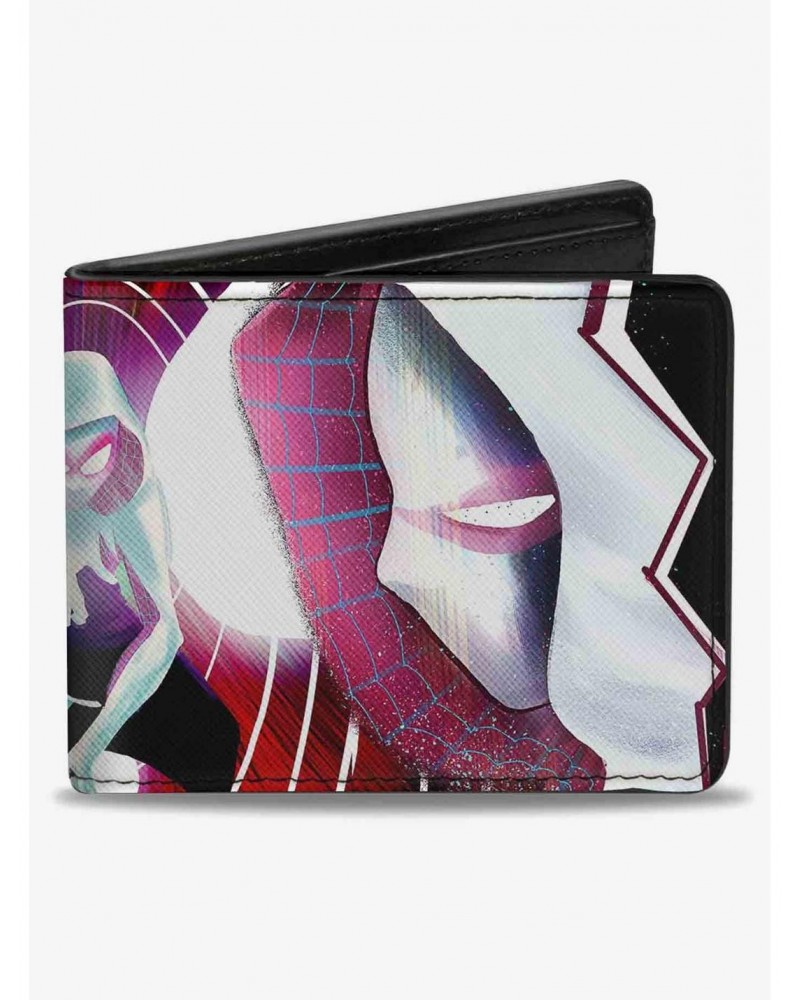 Marvel Spider Gwen 3 Crouching 5 Face to Face Cover Poses Bifold Wallet $9.41 Wallets