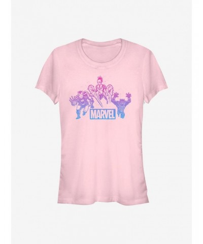 Marvel Avengers Gradient Group Girls T-Shirt $10.21 T-Shirts