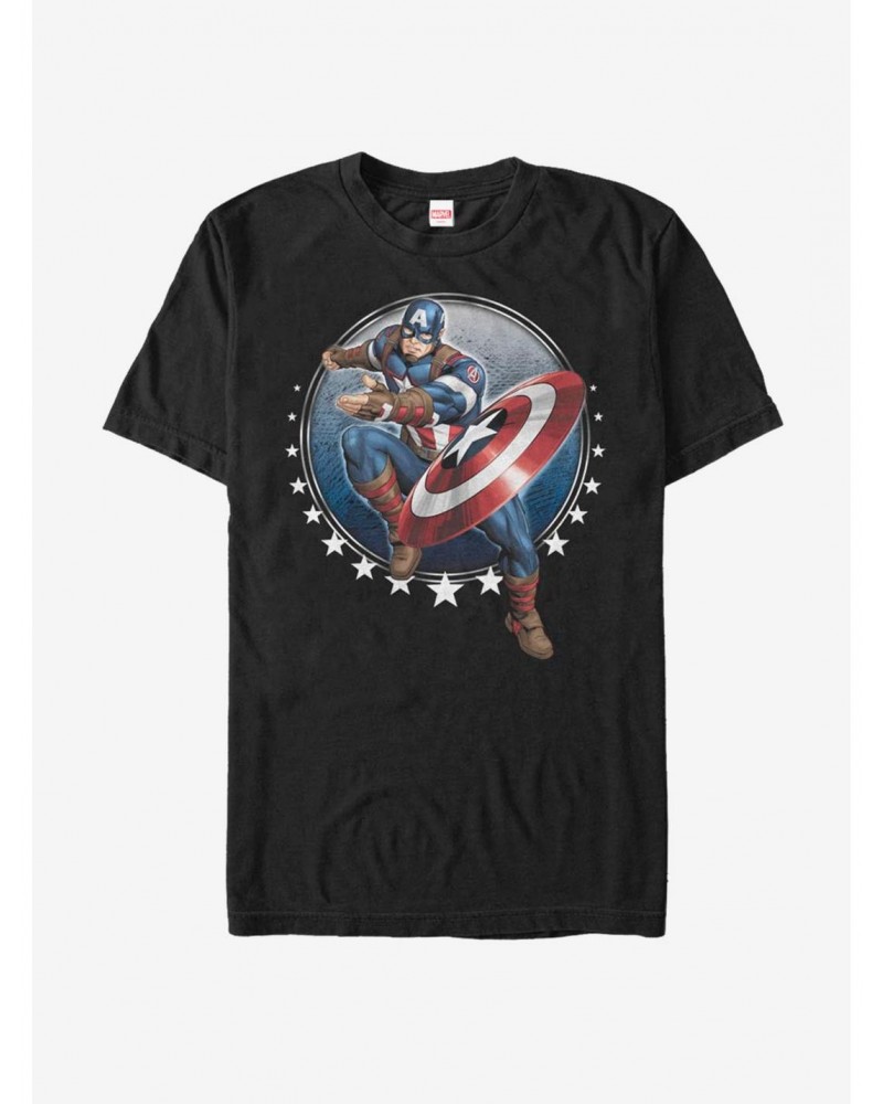 Marvel Captain America Captain Toss T-Shirt $10.04 T-Shirts