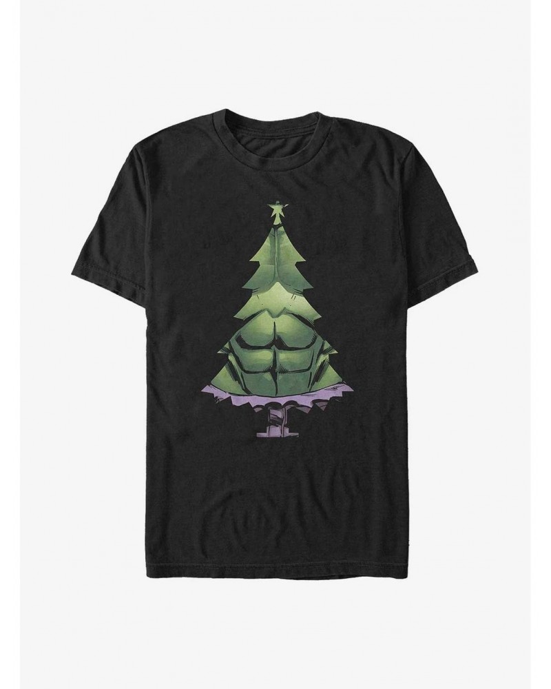 Marvel Avengers Hulk Christmas Tree T-Shirt $10.76 T-Shirts