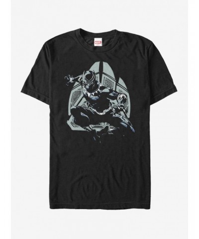 Marvel Black Panther Decorative Pattern T-Shirt $9.32 T-Shirts