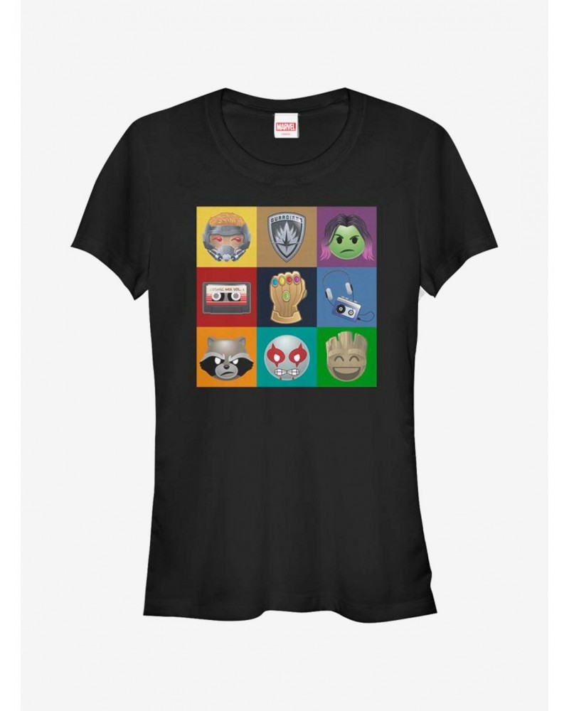 Marvel Guardians Of The Galaxy Guardians of Emoji Girls T-Shirt $9.71 T-Shirts