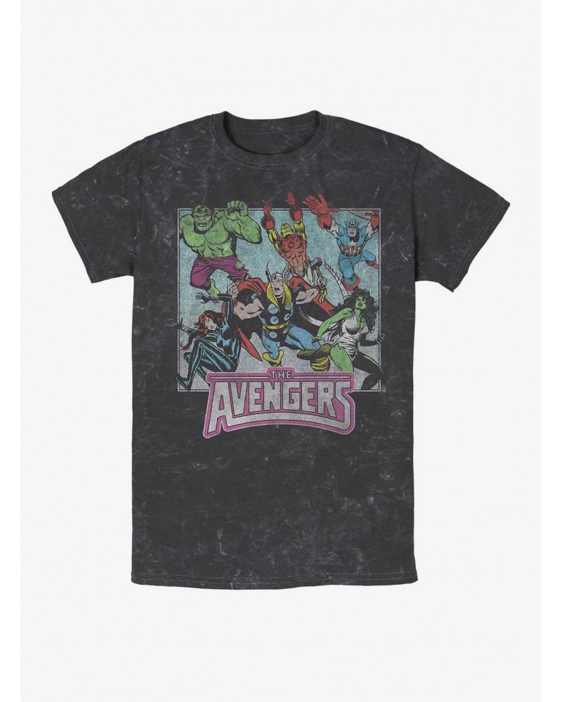 Marvel Avengers Squad Mineral Wash T-Shirt $11.91 T-Shirts