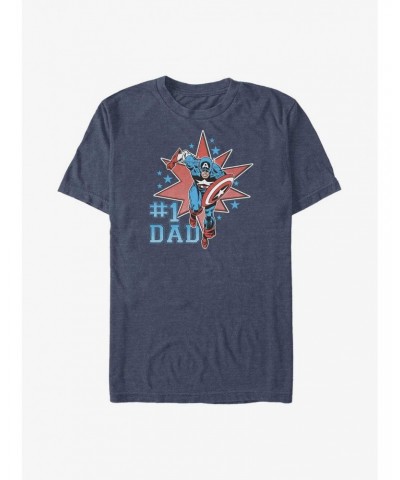 Marvel Captain America Number One Dad Big & Tall T-Shirt $11.36 T-Shirts