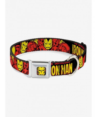 Marvel Iron Man The Invincible Seatbelt Buckle Dog Collar $10.46 Pet Collars