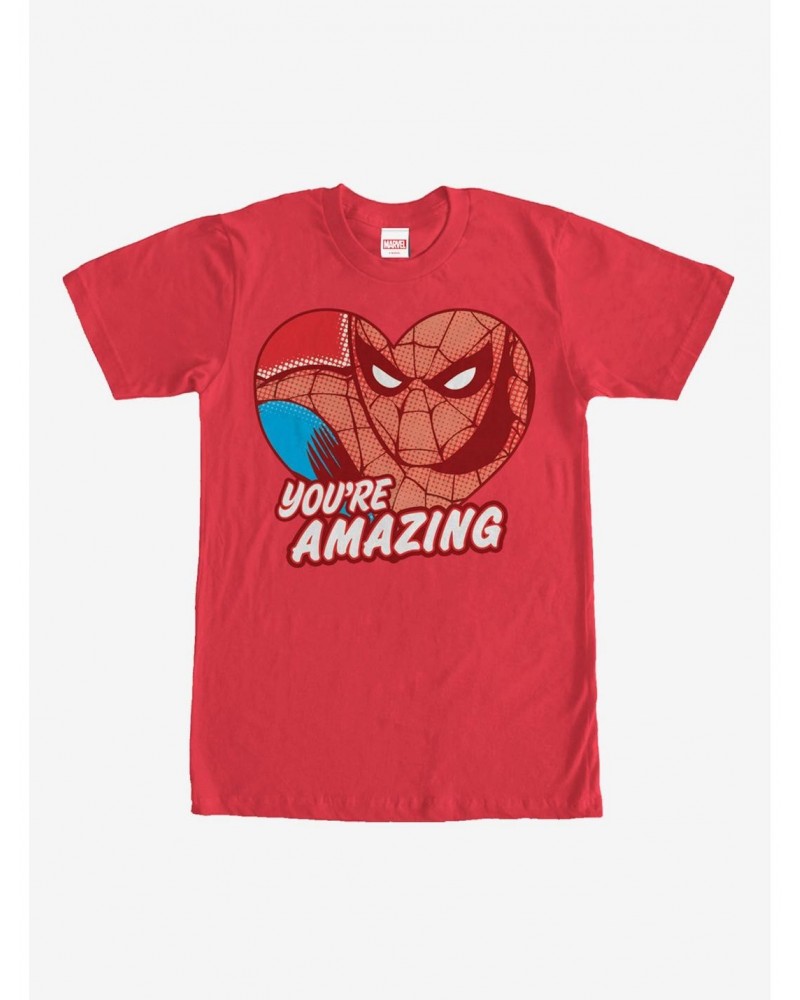 Marvel Spider-Man Amazing Heart T-Shirt $8.13 T-Shirts