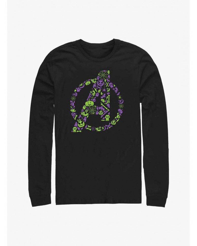 Marvel Avengers Spooky Logo Long-Sleeve T-Shirt $13.16 T-Shirts