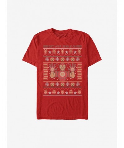 Marvel Iron Man Christmas Pattern T-Shirt $10.99 T-Shirts
