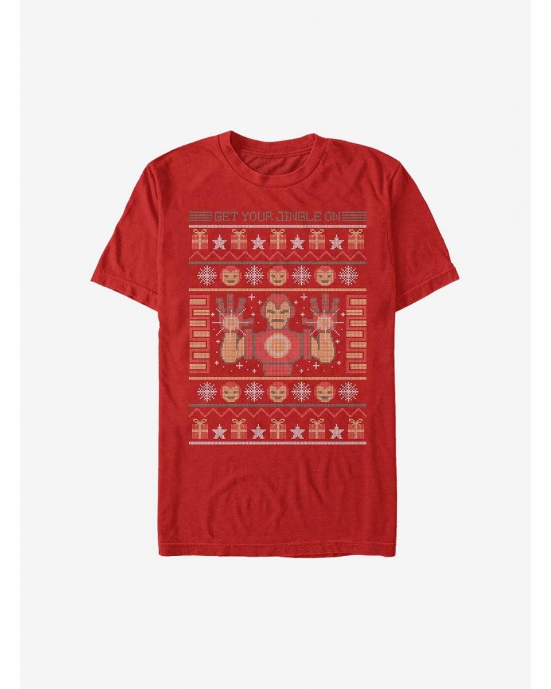 Marvel Iron Man Christmas Pattern T-Shirt $10.99 T-Shirts