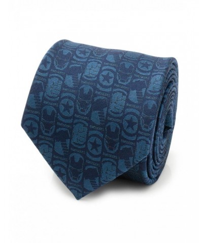 Marvel Avengers Motifs Blue Men's Tie $14.00 Ties