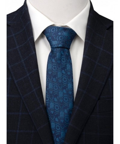 Marvel Avengers Motifs Blue Men's Tie $14.00 Ties