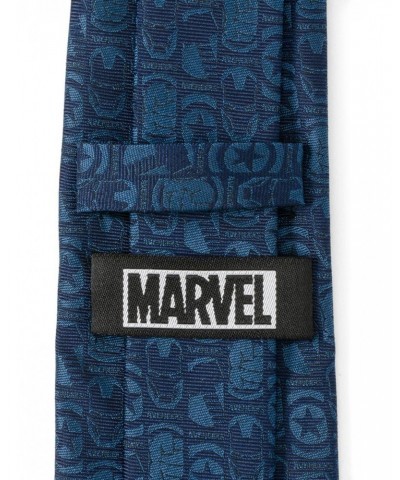 Marvel Avengers Motifs Blue Men's Tie $14.00 Ties