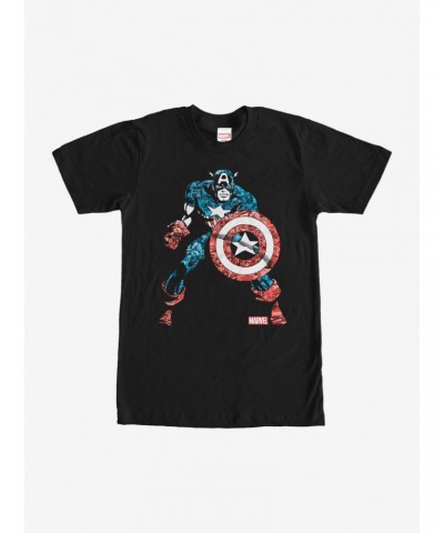 Marvel Captain America Kaleidoscope T-Shirt $10.76 T-Shirts