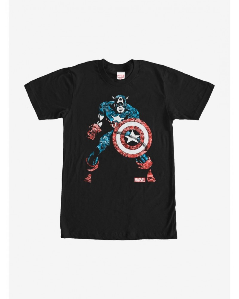 Marvel Captain America Kaleidoscope T-Shirt $10.76 T-Shirts