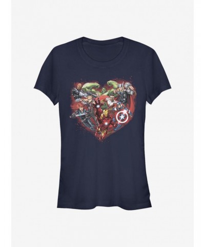 Marvel Avengers Avenger Heart Girls T-Shirt $10.46 T-Shirts