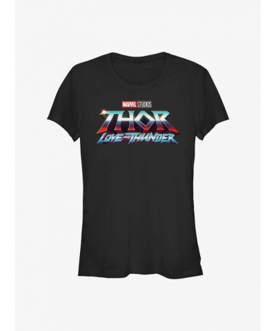 Marvel Thor: Love And Thunder Movie Logo Girls T-Shirt $7.72 T-Shirts