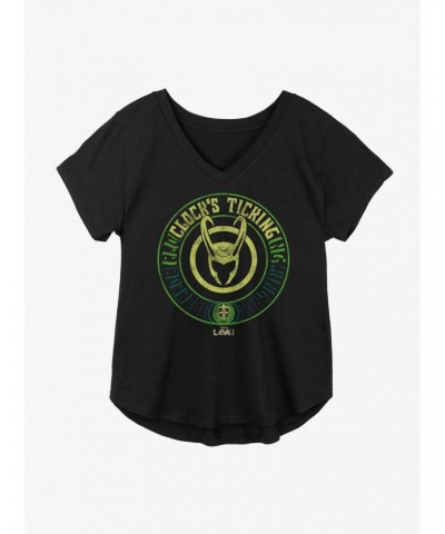 Marvel Loki Clock's Ticking Girls Plus Size T-Shirt $12.72 T-Shirts