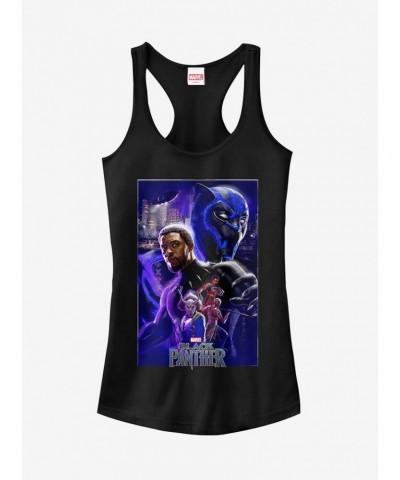 Marvel Black Panther 2018 Character Collage Girls Tank $7.47 Tanks