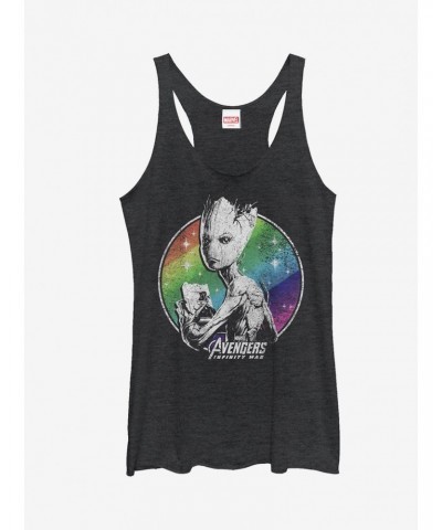 Marvel Avengers: Infinity War Groot Rainbow Girls Tanks $9.84 Tanks