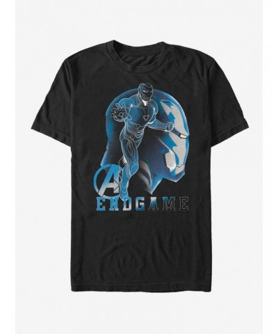 Marvel Avengers Endgame Iron Man Endgame Silhouette T-Shirt $10.28 T-Shirts