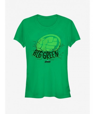 Marvel Avengers: Endgame Big Green Girls Kelly Green T-Shirt $11.70 T-Shirts