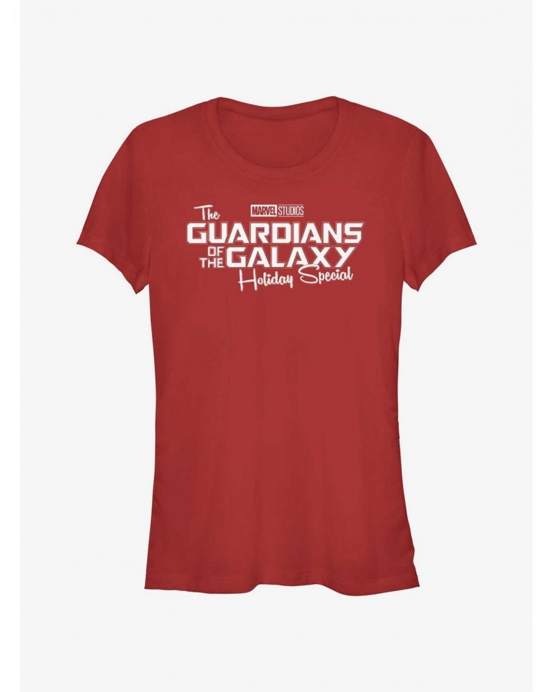 Marvel Guardians of the Galaxy Holiday Special Logo Girls T-Shirt $9.21 T-Shirts