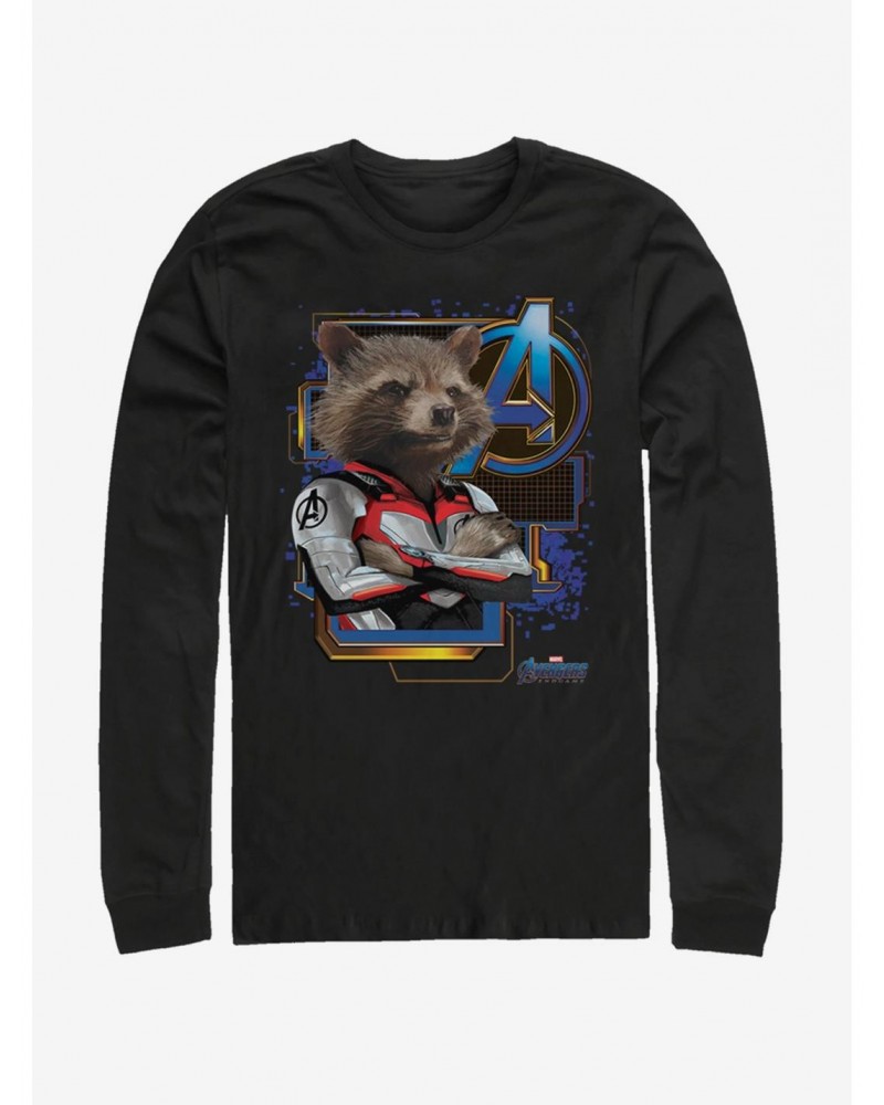 Marvel Avengers: Endgame Space Rocket Long-Sleeve T-Shirt $13.16 T-Shirts