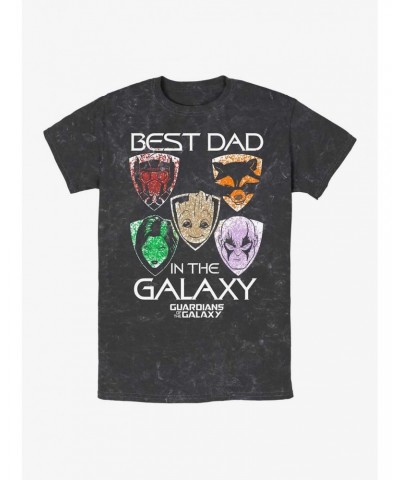 Marvel Guardians of the Galaxy Best Galaxy Dad Mineral Wash T-Shirt $10.36 T-Shirts