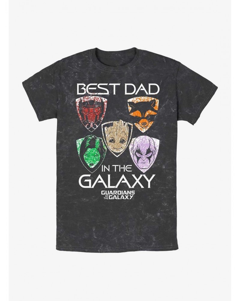 Marvel Guardians of the Galaxy Best Galaxy Dad Mineral Wash T-Shirt $10.36 T-Shirts