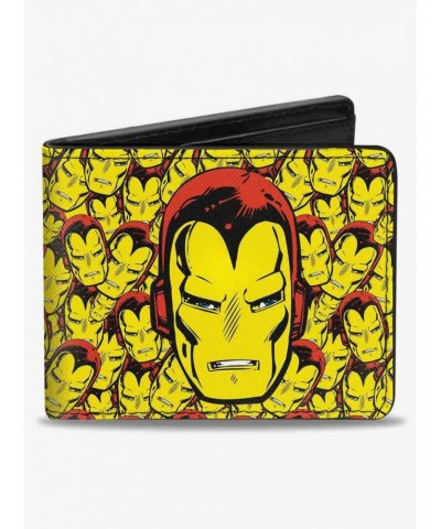Marvel Iron Man Face Close Up Stacked Bifold Wallet $9.61 Wallets