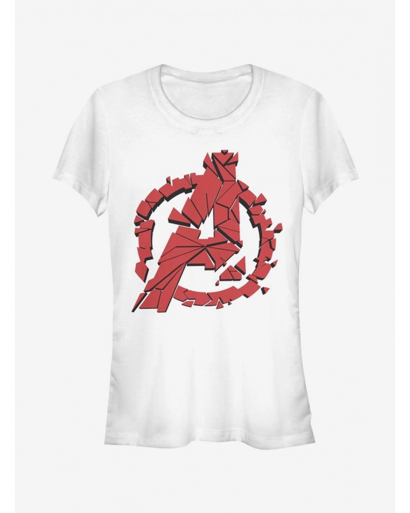 Marvel Avengers: Endgame Avengers Shattered Girls White T-Shirt $9.96 T-Shirts