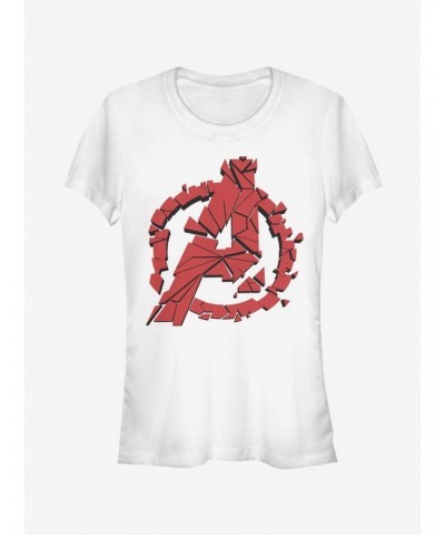 Marvel Avengers: Endgame Avengers Shattered Girls White T-Shirt $9.96 T-Shirts