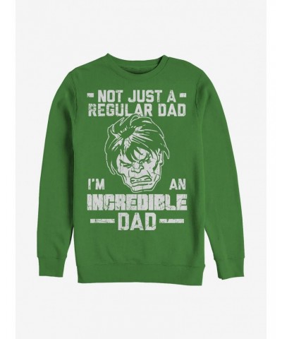 Marvel Hulk Incredible Dad Crew Sweatshirt $16.24 Sweatshirts