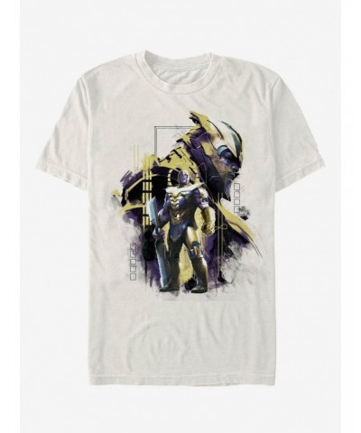 Marvel Avengers: Endgame Thanos Titan Frame Natural T-Shirt $10.52 T-Shirts