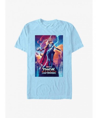Marvel Thor: Love and Thunder Mighty Thor Movie Poster T-Shirt $11.23 T-Shirts
