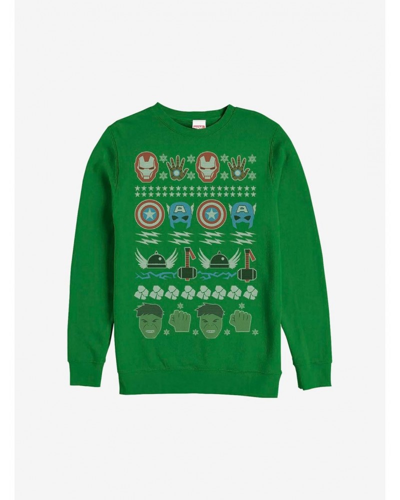Marvel Avengers Ugly Christmas Sweater Sweatshirt $12.18 Sweatshirts