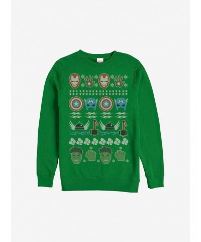 Marvel Avengers Ugly Christmas Sweater Sweatshirt $12.18 Sweatshirts