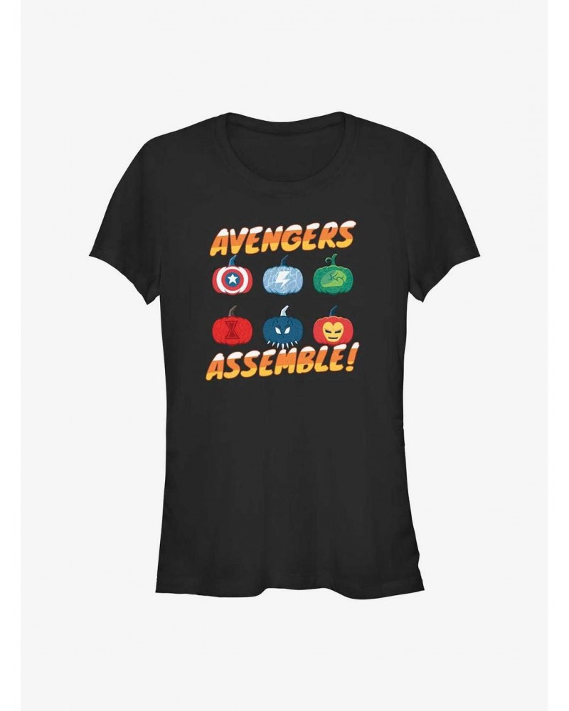 Marvel Avengers Pumpkins Assemble Girls T-Shirt $9.21 T-Shirts