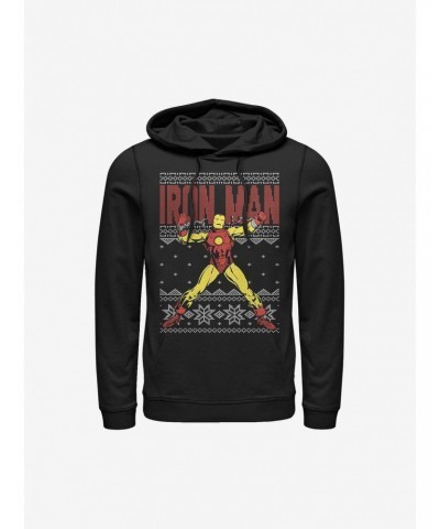 Marvel Iron Man Ugly Christmas Sweater Hoodie $19.31 Hoodies