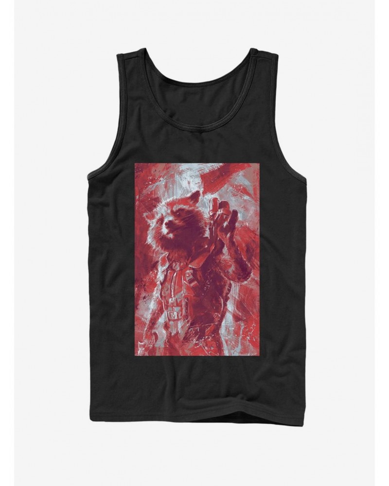 Marvel Avengers: Endgame Rocket Painted Tank Top $10.96 Tops