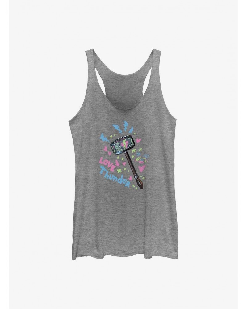 Marvel Thor: Love and Thunder Graffiti Hammer Girls Tank $10.10 Tanks