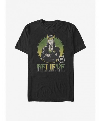 Marvel Loki Circle Believe T-Shirt $7.41 T-Shirts