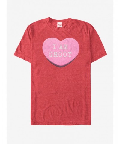 Marvel Guardians Of The Galaxy Groot Heart Candy T-Shirt $7.89 T-Shirts