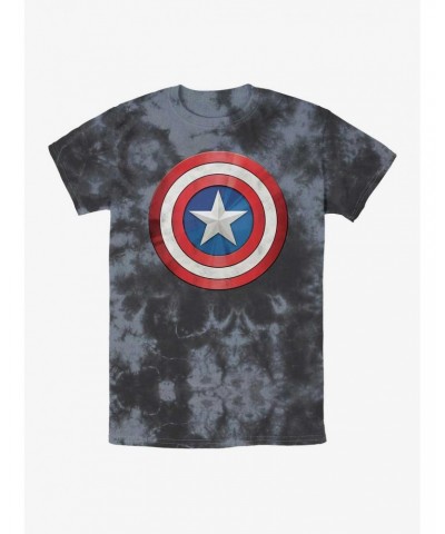 Marvel Captain America Shiny Shield Tie-Dye T-Shirt $12.17 T-Shirts