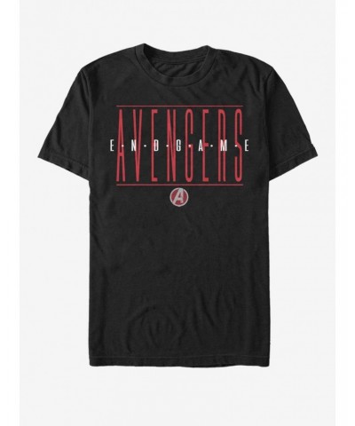 Marvel Avengers: Endgame Strikethrough Text T-Shirt $7.89 T-Shirts