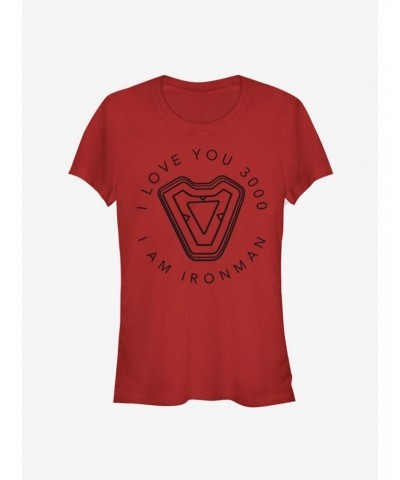 Marvel Avengers: Endgame Iron Man's Heart Girls T-Shirt $9.46 T-Shirts